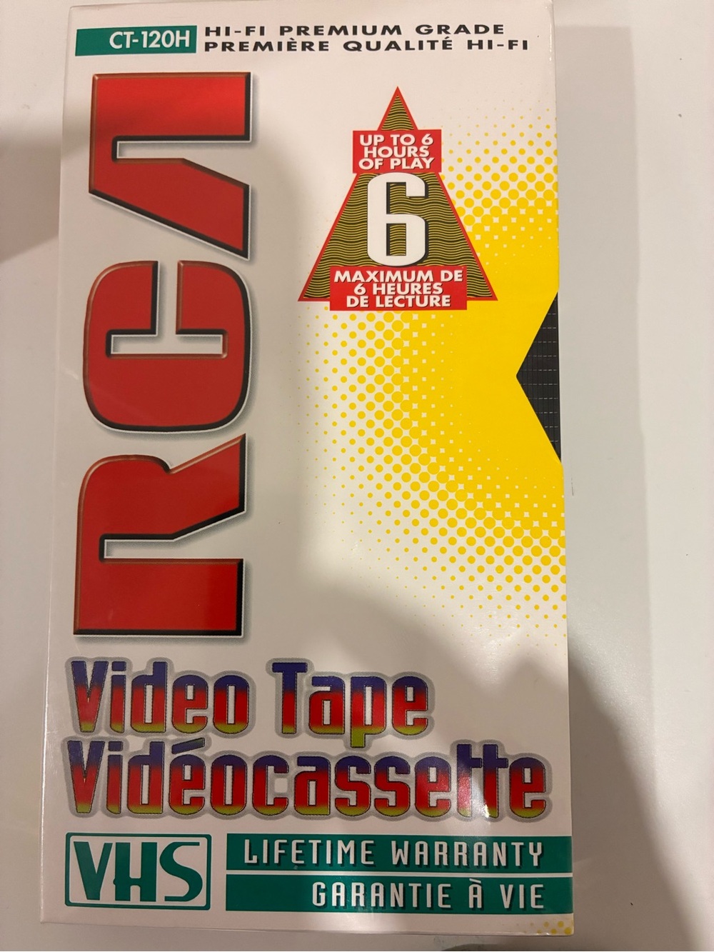 RGV Red VHS Video Tape CT-120H – Lifetime Warranty